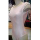 Body rosa con pizzo bianco, completo di gonnellino.