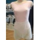 Body rosa con pizzo bianco, completo di gonnellino.