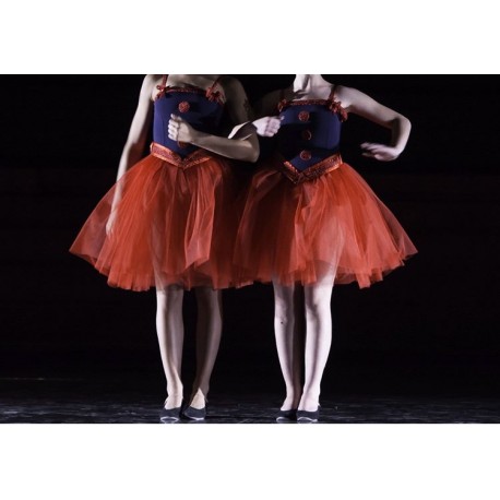 Degas blu e rosso paillettato